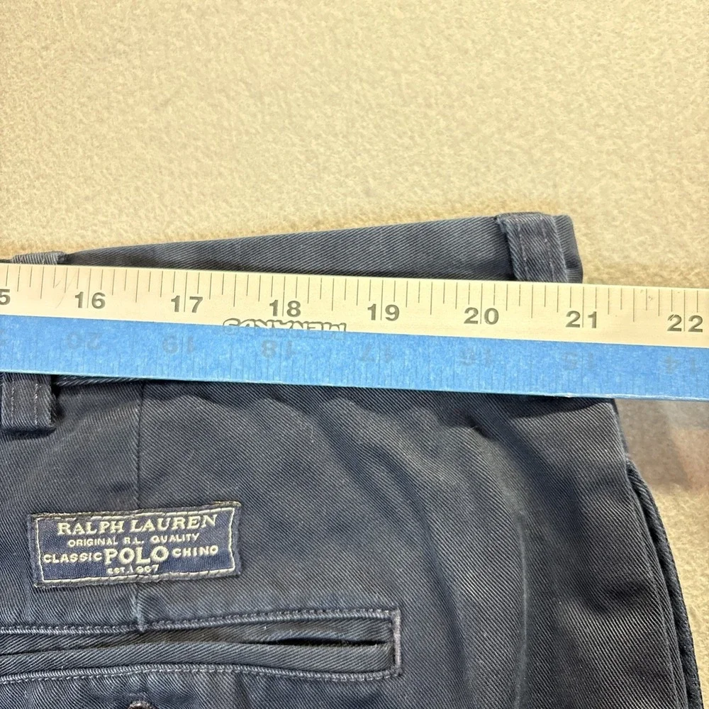 Polo By Ralph Lauren Mens Blue Andrew Pleated Chino Pants 42X30